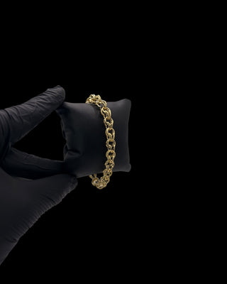 Bracelet maille gros sirop sable & lisse 8mm 21cm - TRANSAC'OR