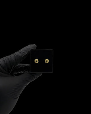Boucles d’oreilles nœuds 8mm Bijoux or 18K - TRANSAC'OR
