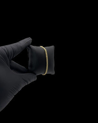 Bracelet double torsadée 4mm 19cm Bijoux or 18K - TRANSAC'OR