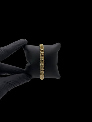 Bracelet maille américaine 8mm 19cm Bijoux or 18K - TRANSAC'OR