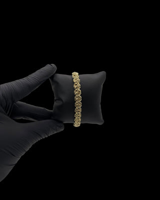 Bracelet maille macaron 8MM 19CM Bijoux or 18K - TRANSAC'OR