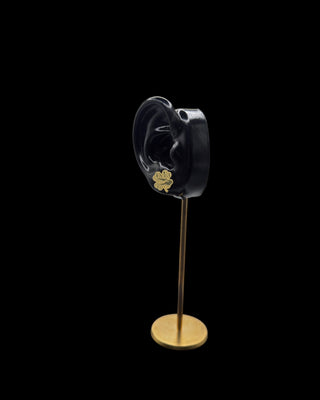 Boucles d’oreilles trèfles croco 12mm
