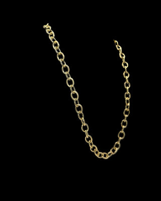 Collier maille forçat lisse 10mm 75cm - TRANSAC'OR