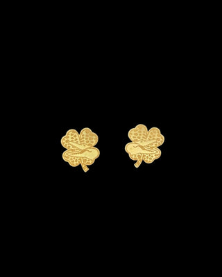 Boucles d’oreilles trèfles croco 12mm