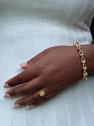 Bague fleur diamanté 10mm Bijoux or 18K - TRANSAC'OR