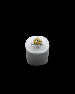 Bague gros nœuds sablé 18mm Bijoux or 18K - TRANSAC'OR