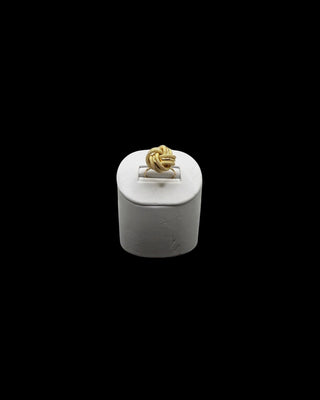 Bague gros nœuds sablé 18mm Bijoux or 18K - TRANSAC'OR