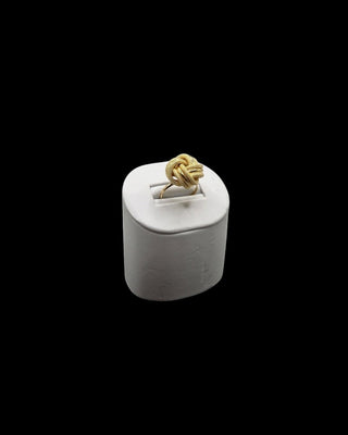 Bague gros nœuds sablé 18mm Bijoux or 18K - TRANSAC'OR
