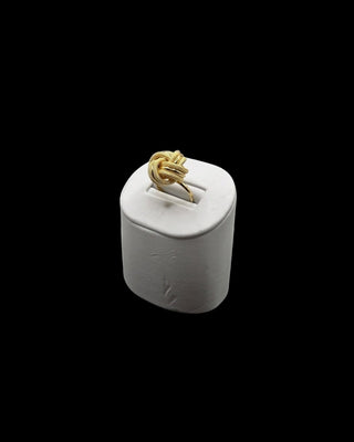 Bague gros nœuds sablé 18mm Bijoux or 18K - TRANSAC'OR