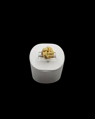 Bague gros nœuds sablé 18mm Bijoux or 18K - TRANSAC'OR