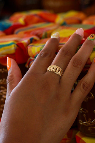 Bague maille américaine Bijoux or 18K - TRANSAC'OR
