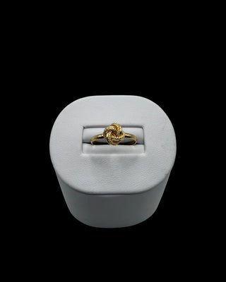 Bague nœuds 8mm sablé lisse Bijoux or 18K - TRANSAC'OR