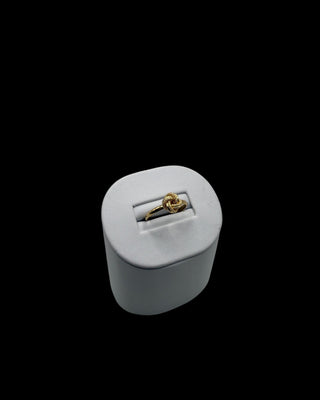 Bague nœuds 8mm sablé lisse Bijoux or 18K - TRANSAC'OR