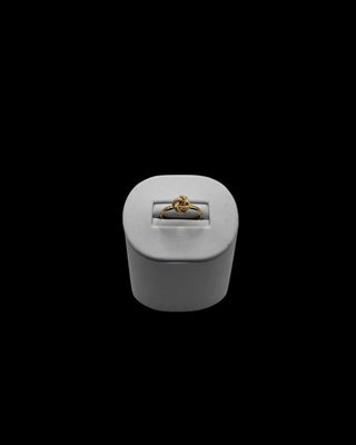 Bague nœuds 8mm sablé lisse Bijoux or 18K - TRANSAC'OR