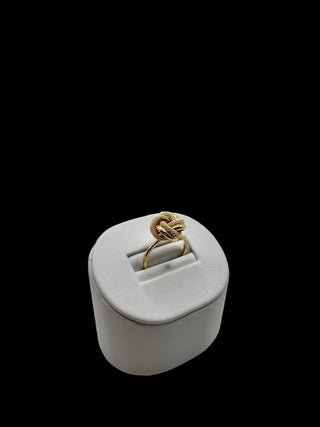 Bague nœuds sablé et lisse 12mm Bijoux or 18K - TRANSAC'OR