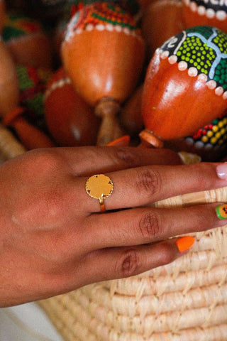 Bague trèfle torsadée 14mm Bijoux or 18K - TRANSAC'OR