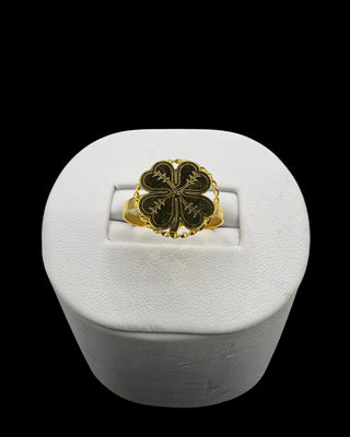 Bague trèfle torsadée 14mm Bijoux or 18K - TRANSAC'OR