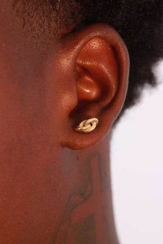 Boucles d'oreilles forçat sablé & lisse 6MM Bijoux or 18K - TRANSAC'OR