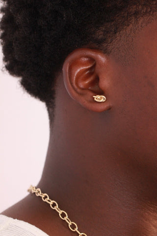 Boucles d'oreilles forçat sablé & lisse 6MM Bijoux or 18K - TRANSAC'OR