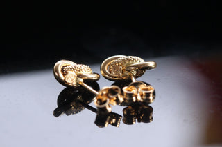 Boucles d'oreilles forçat sablé & lisse 6MM Bijoux or 18K - TRANSAC'OR
