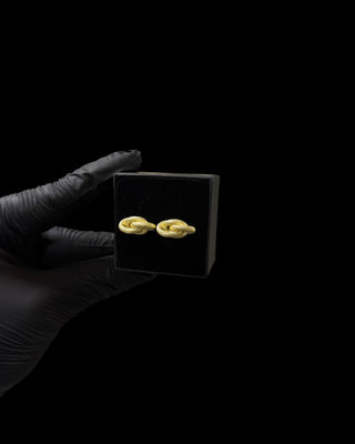 Boucles d’oreilles forçat satinée 12mm Bijoux or 18K - TRANSAC'OR
