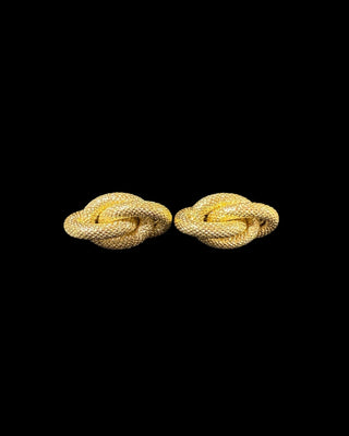 Boucles d’oreilles forçat satinée 12mm Bijoux or 18K - TRANSAC'OR