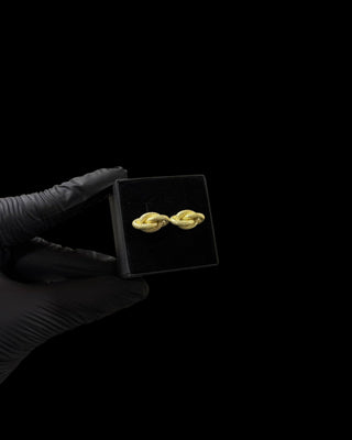 Boucles d’oreilles forçat satinée 12mm Bijoux or 18K - TRANSAC'OR