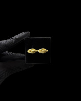 Boucles d’oreilles forçat satinée 12mm Bijoux or 18K - TRANSAC'OR