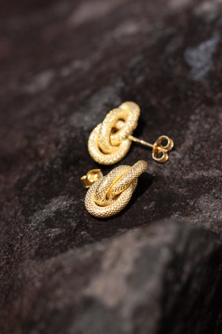 Boucles d’oreilles forçat satinée 12mm Bijoux or 18K - TRANSAC'OR