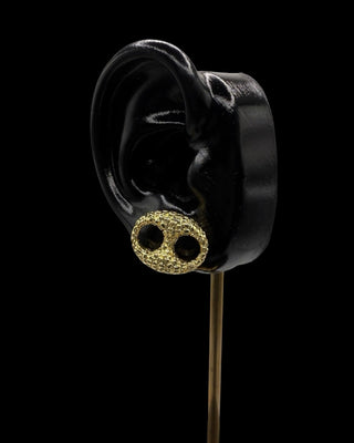 Boucles d’oreilles grain café pépite 16mm Bijoux or 18K - TRANSAC'OR
