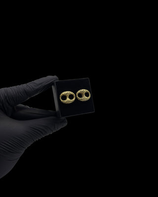 Boucles d’oreilles grain café pépite 16mm Bijoux or 18K - TRANSAC'OR