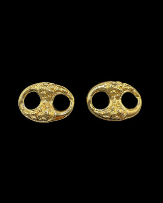 Boucles d’oreilles grain de café électro 13mm Bijoux or 18K - TRANSAC'OR