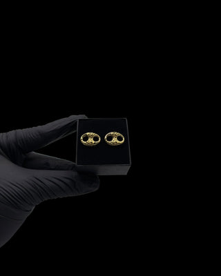 Boucles d’oreilles grain de café électro 13mm Bijoux or 18K - TRANSAC'OR