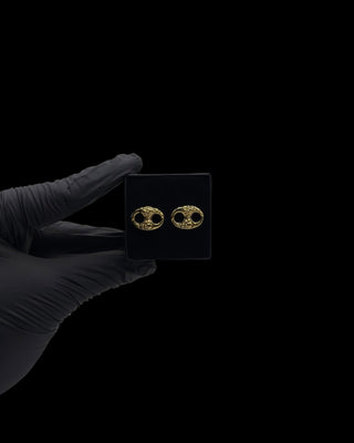 Boucles d’oreilles grain de café électro 13mm Bijoux or 18K - TRANSAC'OR