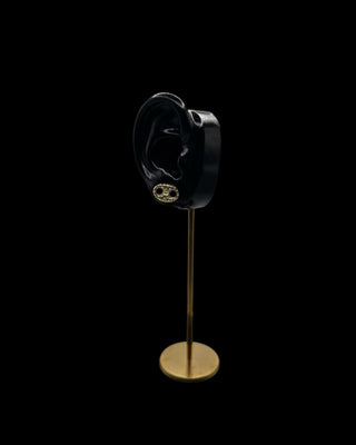 Boucles d’oreilles graine de café nuggets 10mm Bijoux or 18K - TRANSAC'OR