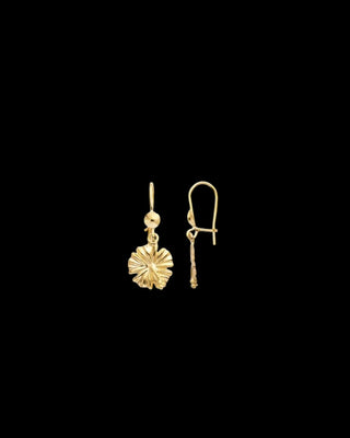 Boucles d’oreilles hibiscus 12mm Bijoux or 18K - TRANSAC'OR