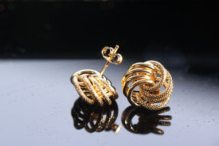 Boucles d'oreilles macaron sablé & lisse 14mm Bijoux or 18K - TRANSAC'OR