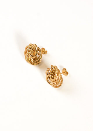 Boucles d'oreilles macaron sablé & lisse 14mm Bijoux or 18K - TRANSAC'OR