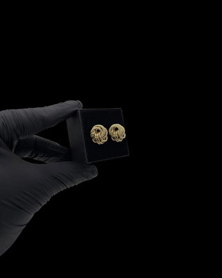 Boucles d'oreilles macaron sablé & lisse 16mm Bijoux or 18K - TRANSAC'OR