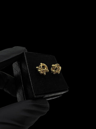 Boucles d'oreilles maille cyclone 12MM Bijoux or 18K - TRANSAC'OR