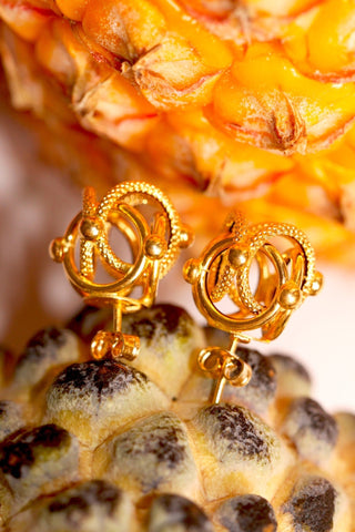 Boucles d'oreilles maille cyclone 12MM Bijoux or 18K - TRANSAC'OR