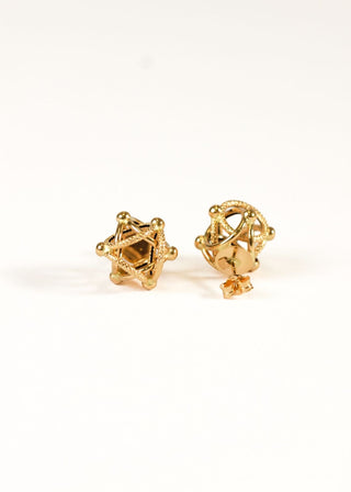 Boucles d'oreilles maille cyclone 14MM Bijoux or 18K - TRANSAC'OR