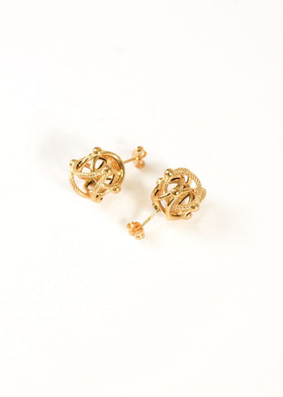 Boucles d'oreilles maille cyclone 14MM Bijoux or 18K - TRANSAC'OR