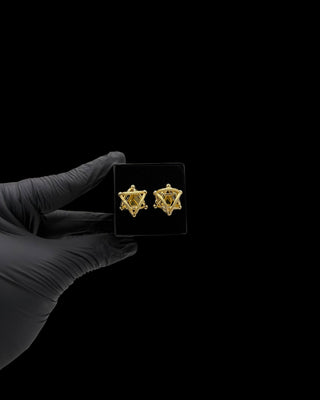 Boucles d’oreilles maille cyclone 18mm Bijoux or 18K - TRANSAC'OR