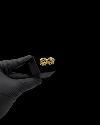 Boucles d’oreilles maille cyclone 18mm Bijoux or 18K - TRANSAC'OR
