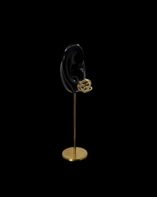 Boucles d’oreilles maille cyclone 18mm Bijoux or 18K - TRANSAC'OR