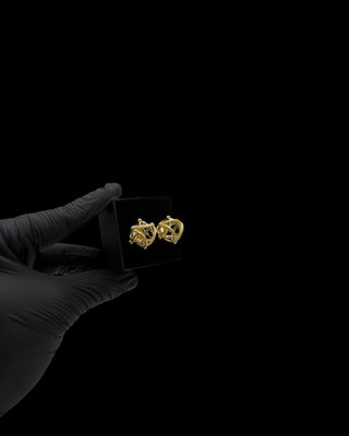 Boucles d’oreilles maille cyclone 18mm Bijoux or 18K - TRANSAC'OR