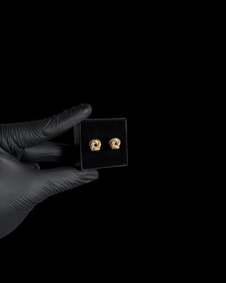 Boucles d’oreilles nœuds 10mm Bijoux or 18K - TRANSAC'OR