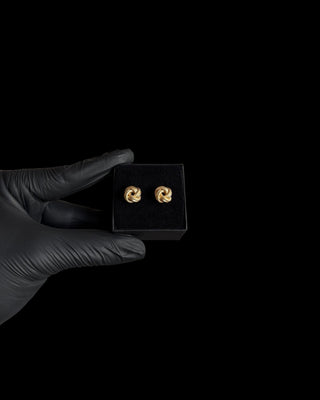 Boucles d’oreilles nœuds 10mm Bijoux or 18K - TRANSAC'OR