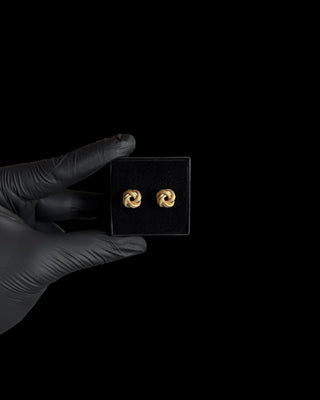 Boucles d’oreilles nœuds 10mm Bijoux or 18K - TRANSAC'OR
